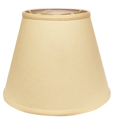 Deep Empire Hardback Lampshade with Washer Fitter, Beige Color Fabric Lampshade for Table Lamps, Natural Linen, 10" Top x 18" Bottom x 13" Height