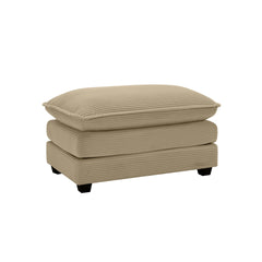Ottoman Footstool in Corduroy Fabric, Can be Used with 2 Seater Sofas, 3 Seater Sofas and 4 Seater Sofas,Tan Corduroy Fabric