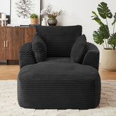 Oversized Corduroy Chaise Lounge Chair Indoor, Corduroy Upholstered Modern Sofa Couch,No Assembly Required,Comfy Sleeper Sofa for Living Room/Dorm/Apartment