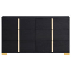 Medici Black 6-drawer Dresser