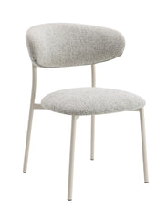 Modern Luxury Dining Chairs 2pc Set Padded Seat Back Cushion Comfortable Metal Frame Dining Furniture