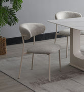 Modern Luxury Dining Chairs 2pc Set Padded Seat Back Cushion Comfortable Metal Frame Dining Furniture