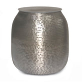 Griffen - Metal Storage Accent Table - Antique Silver