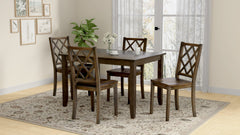 Brown 5 Piece Dining Table Set