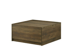 Trentino 31.5"W Oak Finish Square Coffee Table with 2 Drawers