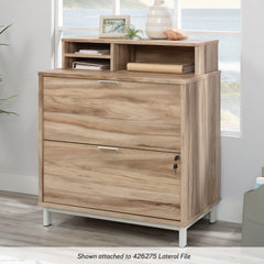 Organizer Hutch with Bookcase, Brown finish