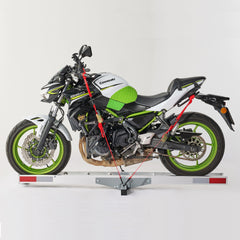 Aluminum Motorcycle hitch mount carrier, dirt bike rack with loading ramp, 400lb capacity with anti-rattle stabilizer, fits 2" receiver,lightweight & rust-resistant