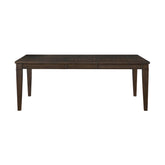 Dark Brown Finish 1pc Dining Table with Separate Extension Leaf Classic Look Dining Wooden Furniture