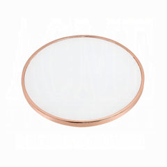 Rose Gold Finish Coffee Table Round Frosted Glass Top Modern Living Room Furniture 1pc Classy Occasional Table