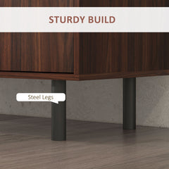 HOMCOM Sideboard Buffet Cabinet, Kitchen Cabinet with 2 Cupboards, 3 Drawers and Adjustable Shelves, Coffee Bar Cabinet for Living Room, Entryway, Rustic Brown