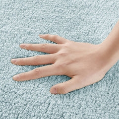 1 PCS 20x30" 100% Cotton Tufted 3000 GSM Reversible Bath Rug Blue
