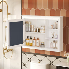 36'' x 28'' Medicine Cabinet, Wall Mounted Bathroom Storage Cabinet, Modern Bathroom Wall Cabinet with Mirror,Medicine Cabinet, Mirror Cabinet with 1 adjustable Shelf