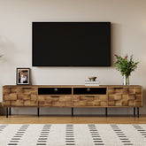 Mid Century TV Stand with 2 Drawers, Media Console Table for TVs up to 85'', Entertainment Center with Storage for Living room, Bedroom, Home Theatre