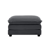 Ottoman Footstool in Corduroy Fabric, Can be Used with 2 Seater Sofas, 3 Seater Sofas and 4 Seater Sofas,Grey Corduroy Fabric