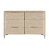 Modern Six Drawers Dresser Light Oak Finish Bedroom Furniture 1pc Storage Cabinet