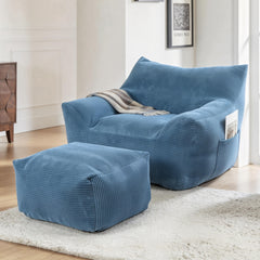 Bean Bag Chair for Adults, Oversized Comfy Beanbag Living Room Lazy Sofa for Bedroom & Dorm