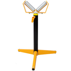V Shape Heavy Duty Roller Stand,Material Support Stand, Yellow & Black Color