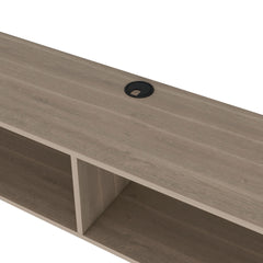 White Oak 2-Shelf Central Floating Media Rack