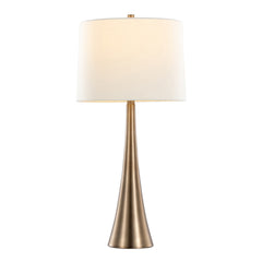Diana 29" Contemporary Metal Table Lamp in Matte Golden Bronze with White Linen Shade from Grandview Gallery by LumiSource - Set of 2