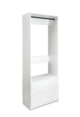 Prosper 32 inch White Wood Walk-in Closet with Two Drawers