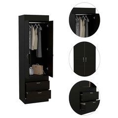 Wenge 2-Drawer Armoire