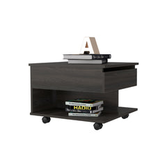 Lift Top Coffee Table Mercuri, Casters, Carbon Espresso Finish
