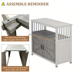 Wooden Patio Bar Table Set with Storage, Buffet Cabinet Sideboard for Outdoor and Indoor