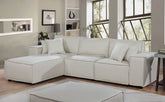 Harvey 104" Sofa with Reversible Chaise in Beige Linen