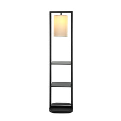 16.5x17x74" Two Tiered Vertical Shelving Stand with Light (Not include Bulb)