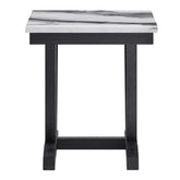 Paula Black and White End Table