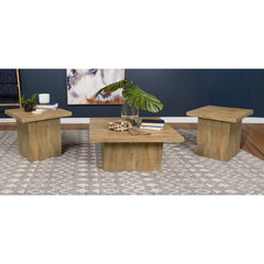 Exeter Mango Square 3-piece Coffee Table Set