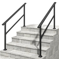 Hand Rails for Outdoor Steps, 4-5 Step Handrail 2 Pack