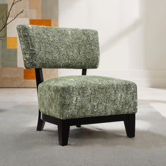 Green Finish 1pc Accent Chair Armless Design And Angled design Tapered Legs Primary Living Room