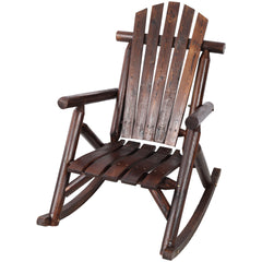 Wooden Porch Rocker Chair,Durable Wooden Porch Rocker Chair,Fir log Rocking Chair,Patio Rockers for Outside,Garde.Brown Color