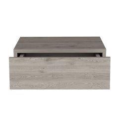 Floating Nightstand 5"H, Modern Wall-Mounted Bedside Shelf with Drawer, Light Gray