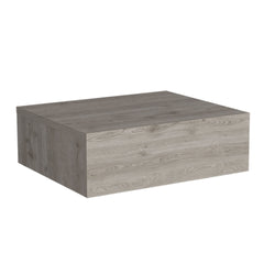 Floating Nightstand 5"H, Modern Wall-Mounted Bedside Shelf with Drawer, Light Gray