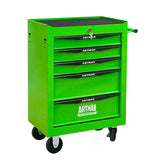 Rolling Metal Tool Chest with 5 Drawers, 20" 5-Drawer Tool Chest Cabinet with Ball Bearing Drawer Slides, Steel Tool Storage Box Organizer -GREEN