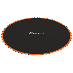 Soozier Trampoline Replacement Mat, Fits 12' Trampoline with 72 V-Hooks & 5.5" Springs, Trampoline Mat with 8 Rows of Stitching & Spring Pull Tool (Spring & Frame not Included), Orange