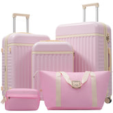 Luggage Set 5 Piece, Hardside Carry on Suitcase , Expandable Luggage with Travel Bags Spinner Wheels TSA Lock