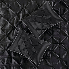 7 Piece Tufted Comforter Set Black King