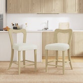 Counter Stool Without Arm(light ash+beige) Set of 2