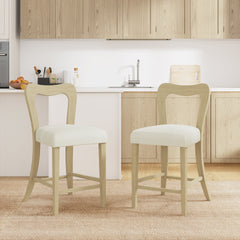 Counter Stool Without Arm(light ash+beige) Set of 2