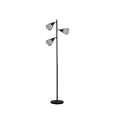 65" In Adjustable Cage Shade Industrial Farmhouse Metal Floor Lamp