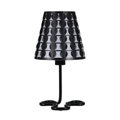 16" Traci Black Geometric Metal Table Lamp