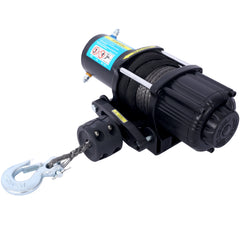 3500 lb Winch ATV UTV Electric Winch,12V Waterproof Winch Synthetic Rope Trailer Electric Winch with Wired Remote and Wireless Remote for ATV UTV Towing,Boat,Off-Road