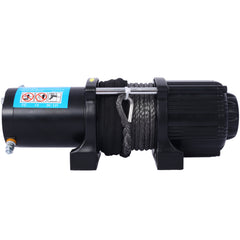 3500 lb Winch ATV UTV Electric Winch,12V Waterproof Winch Synthetic Rope Trailer Electric Winch with Wired Remote and Wireless Remote for ATV UTV Towing,Boat,Off-Road