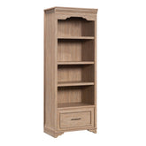 Bookcase with 1 Drawer, Brown finish