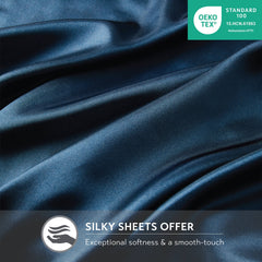 2 PCS Standard Luxury 2 PC Pillowcases Midnight Blue