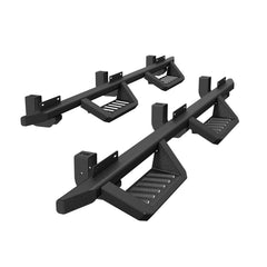 Running Boards For 18-26 Jeep Wrangler JL Black Powder Coated Side Steps Bars