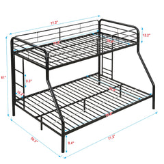 Twin Over FULL Metal Bunk Bed , No Box Spring Needed, Large Under Bed Storage, Easy Assemble